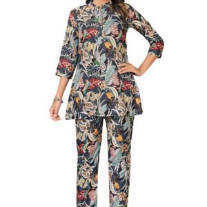 Fabric Poly Rayon Printed Carrot Cord-set-piece