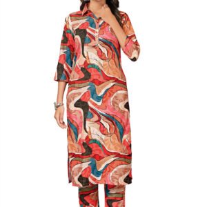 Fabric Poly Rayon Printed Zomby Set 2-piece